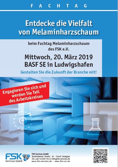 FSK lädt erstmalig zum Fachtag Melaminharzschaum bei BASF